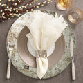 Chalet Placemat in Natural & Silver by Kim Seybert