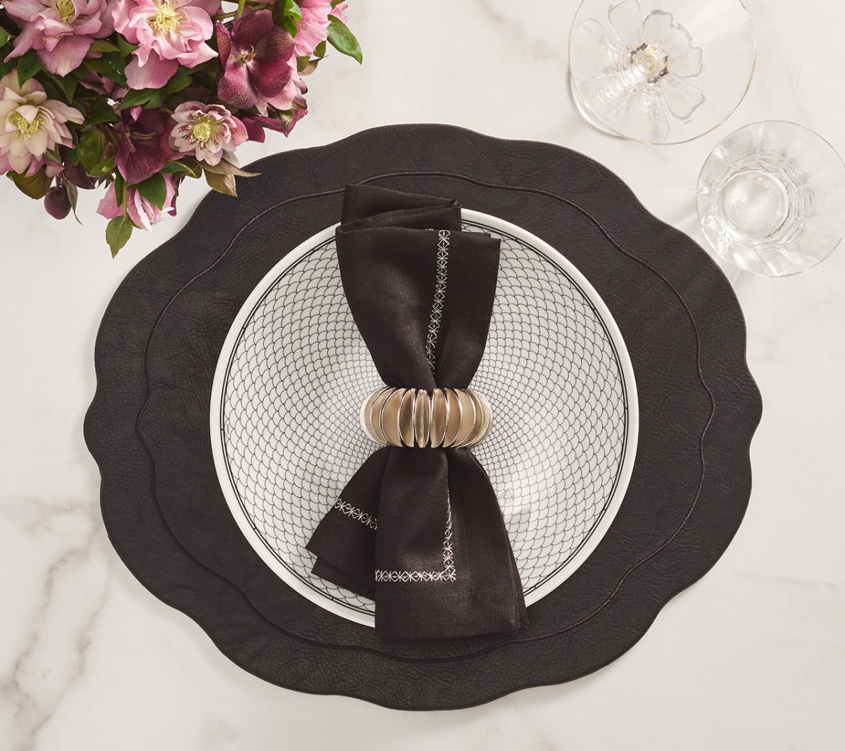 Classic Napkin in Black by Kim Seybert