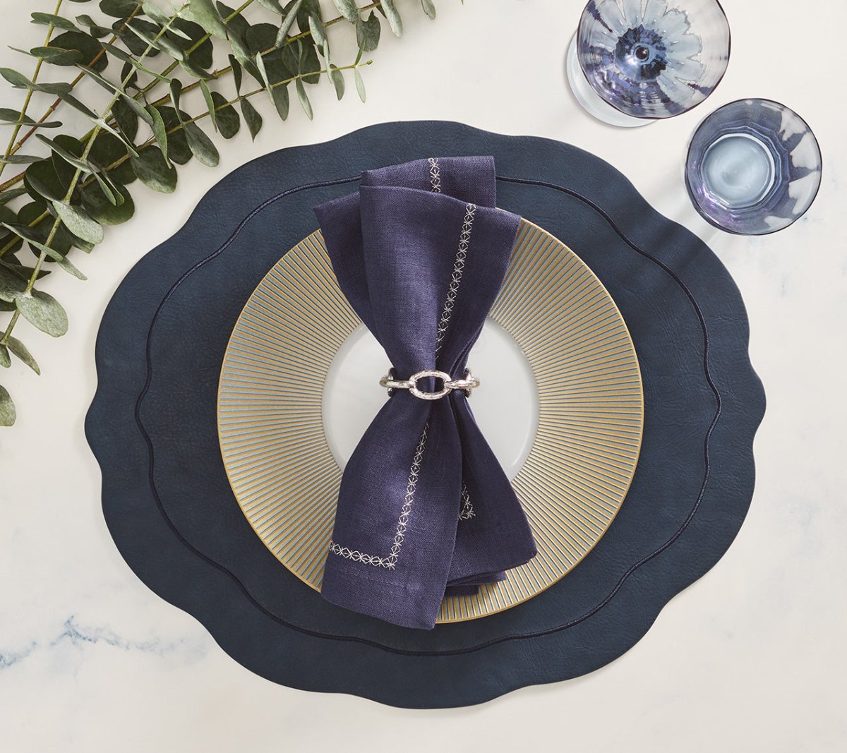 Classic Napkin in Navy by Kim Seybert