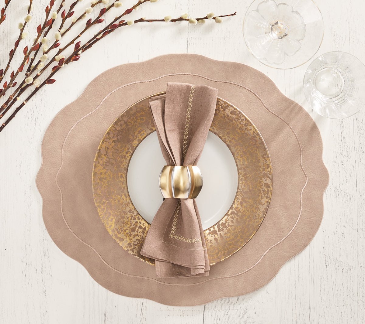 Classic Napkin in Taupe by Kim Seybert