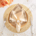 Coronet Napkin Ring in Gold & Crystal by Kim Seybert