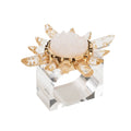 Coronet Napkin Ring in Gold & Crystal by Kim Seybert