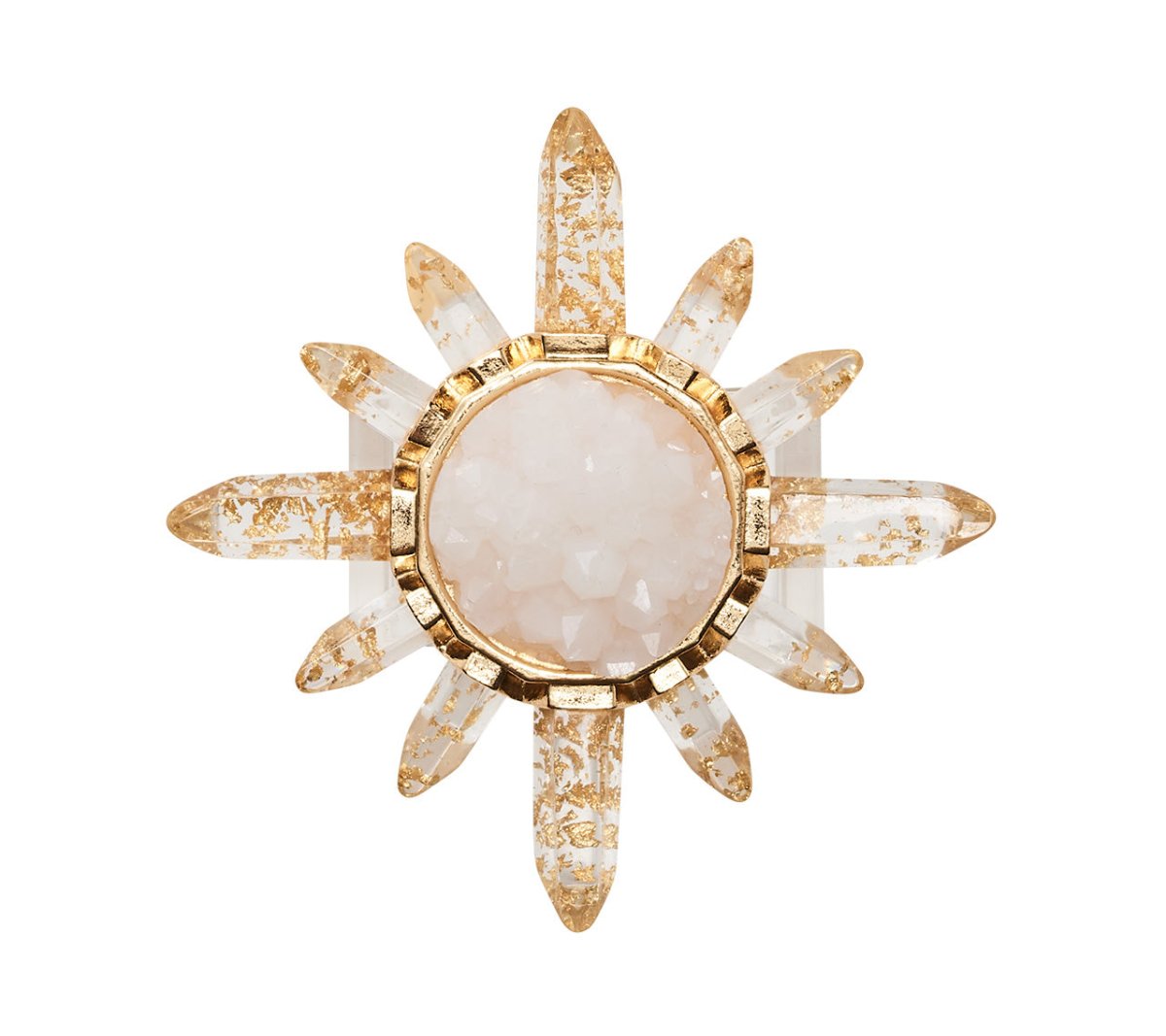 Coronet Napkin Ring in Gold & Crystal by Kim Seybert