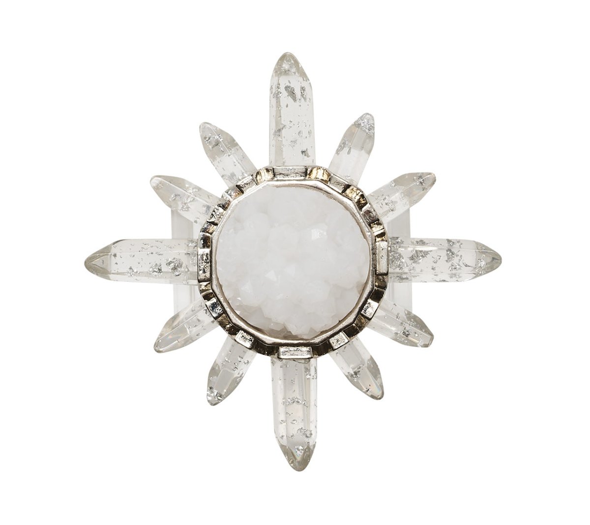 Coronet Napkin Ring in Silver & Crystal by Kim Seybert