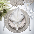 Coronet Napkin Ring in Silver & Crystal by Kim Seybert