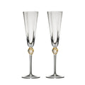 Daphne Flute in Clear & Gold 2-Set by Kim Seybert