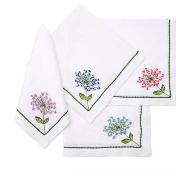 Allium Burst Embroidered Napkin