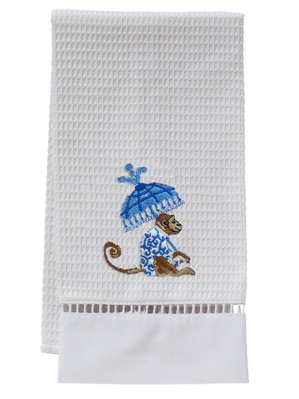 Monkey & Umbrella Guest Towels Waffle Weave by Jacaranda Living