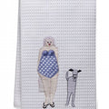 Bathing Lady & Dog Guest Towel by Jacaranda Living