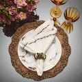 Enigma Napkin Ring in Gold & Silver by Kim Seybert