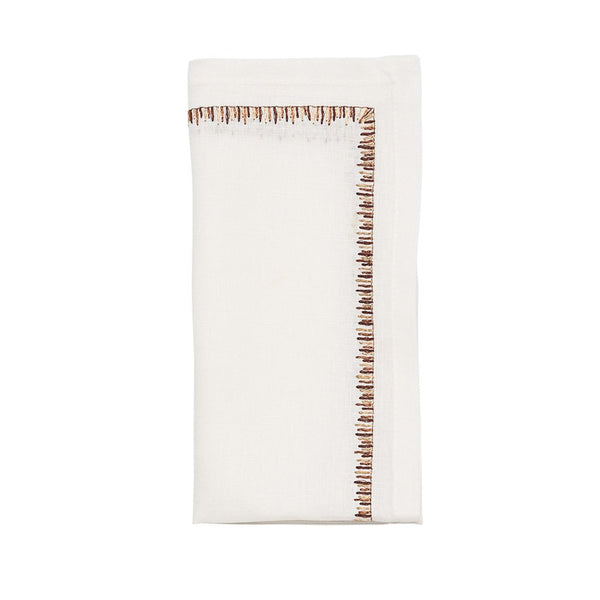 Filament Napkin in White & Brown