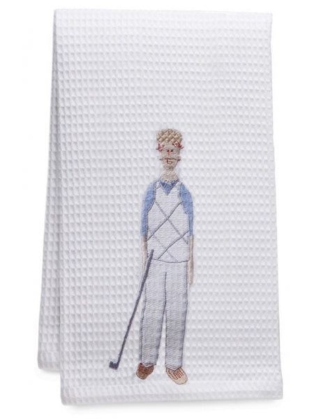 Golf Man Guest Towel by Jacaranda Living