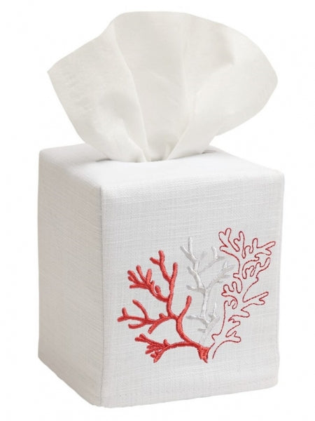 Coral Tissue Box Cover by Jacaranda Living