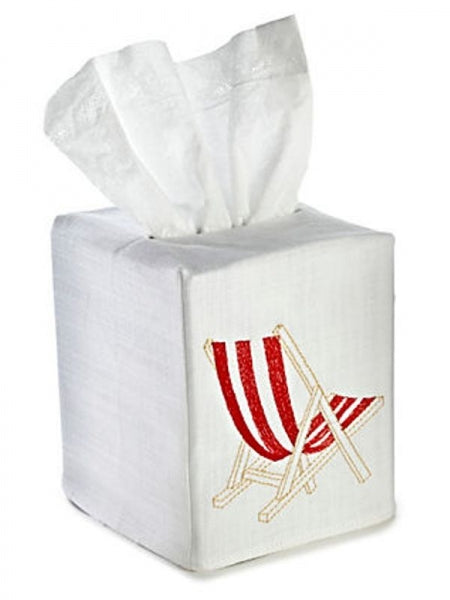 Deck Chair Tissue Box Cover by Jacaranda Living