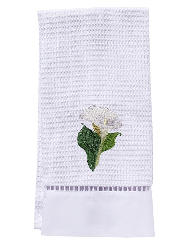 Calla Lily Guest Towels Waffle Weave by Jacaranda Living
