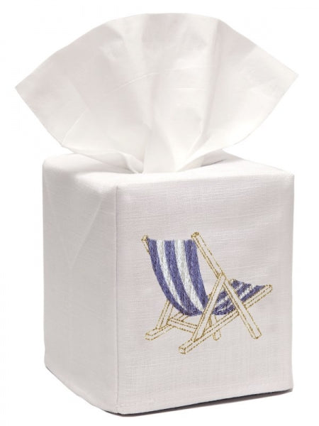 Deck Chair Tissue Box Cover by Jacaranda Living