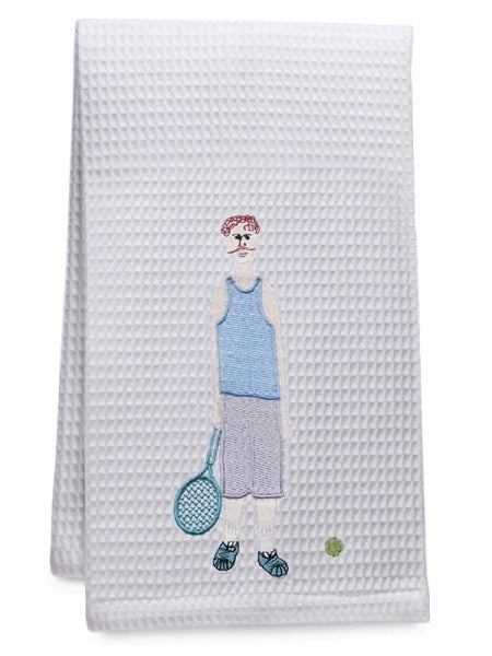 Tennis Man Guest Towel by Jacaranda Living