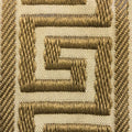 Ivory Straight Leg Wood Luggage Rack Greek Key Straps by Gatehouse Furniture