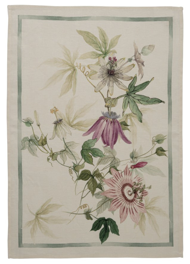 Granadilla Verde Linen Tea Towels by Tessitura Toscana Telerie