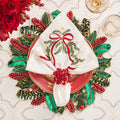 Holly and Sprig Placemat in Green, Red & Gold by Kim Seybert