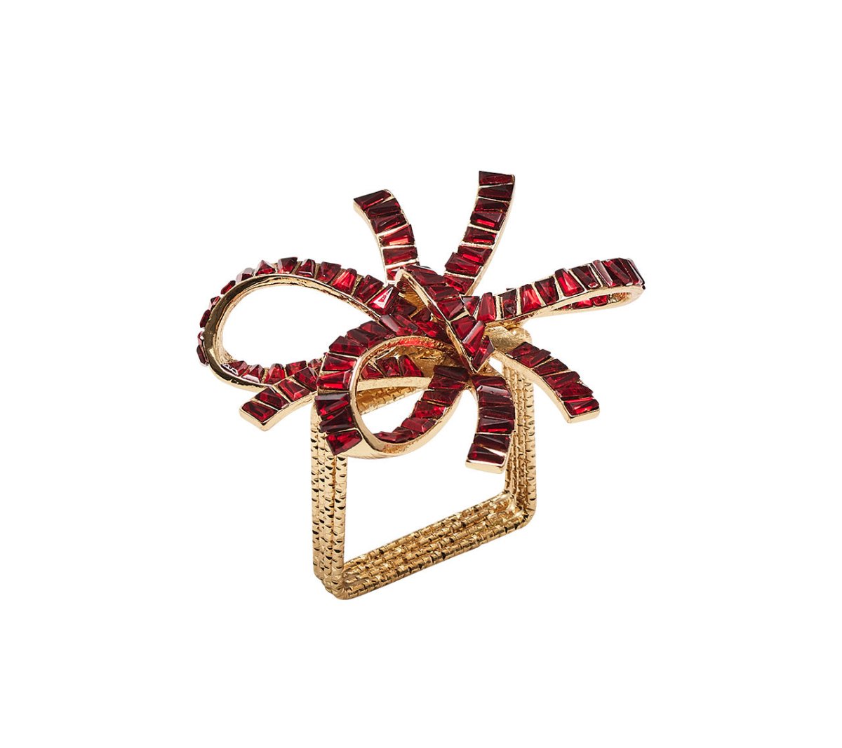 Jeweled Bow Napkin Ring in Red by Kim Seybert