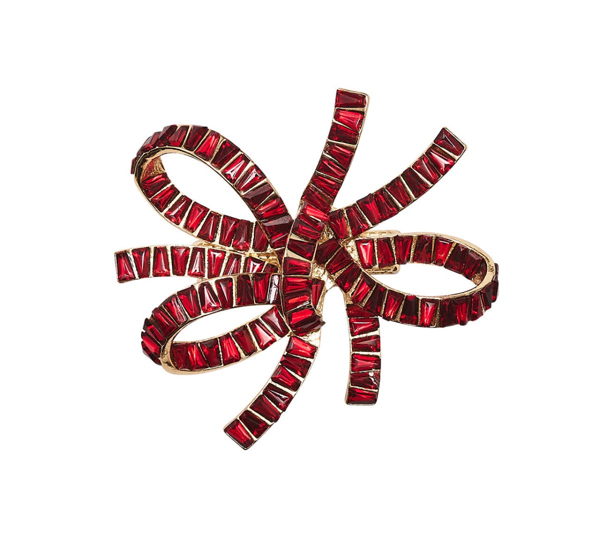 Jeweled Bow Napkin Ring in Red by Kim Seybert