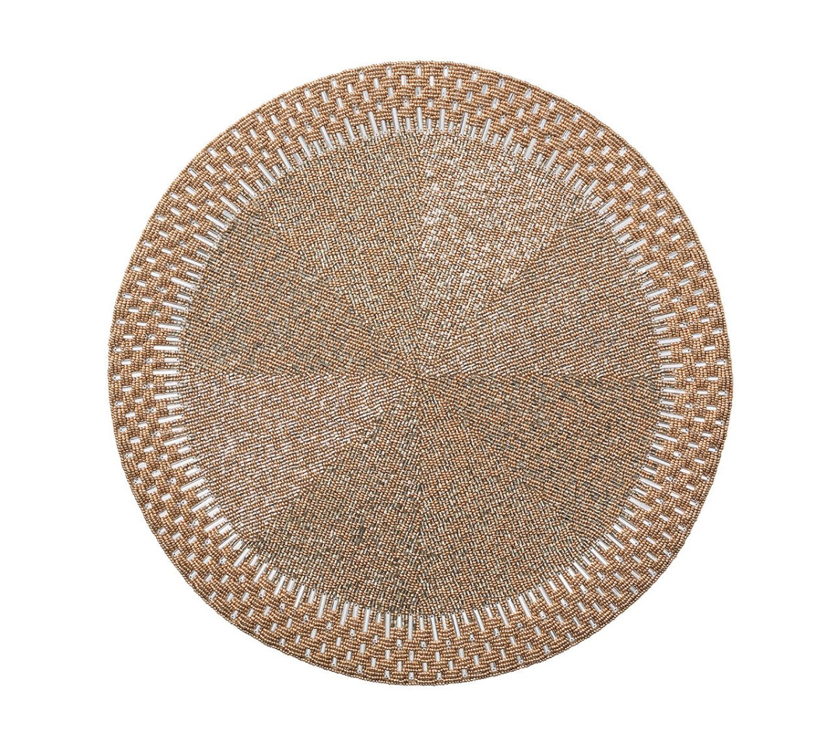 Palisade Placemat in Gold & Silver by Kim Seybert