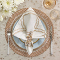Palisade Placemat in Gold & Silver by Kim Seybert
