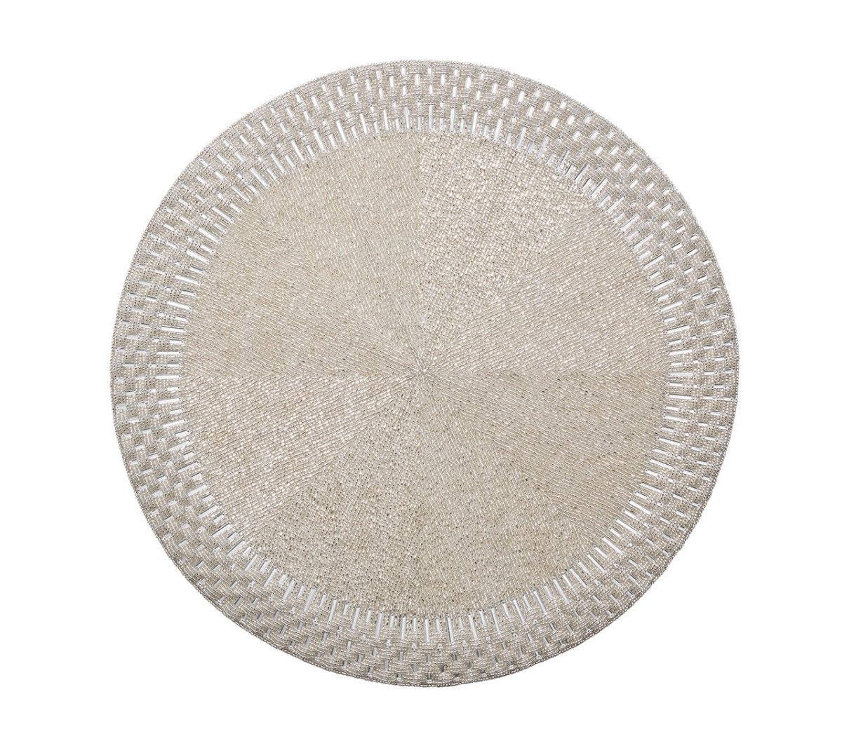 Palisade Placemat in Silver & Crystal by Kim Seybert