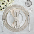 Palisade Placemat in Silver & Crystal by Kim Seybert