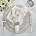 Palisade Placemat in Silver & Crystal by Kim Seybert