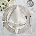 Palisade Placemat in Silver & Crystal by Kim Seybert