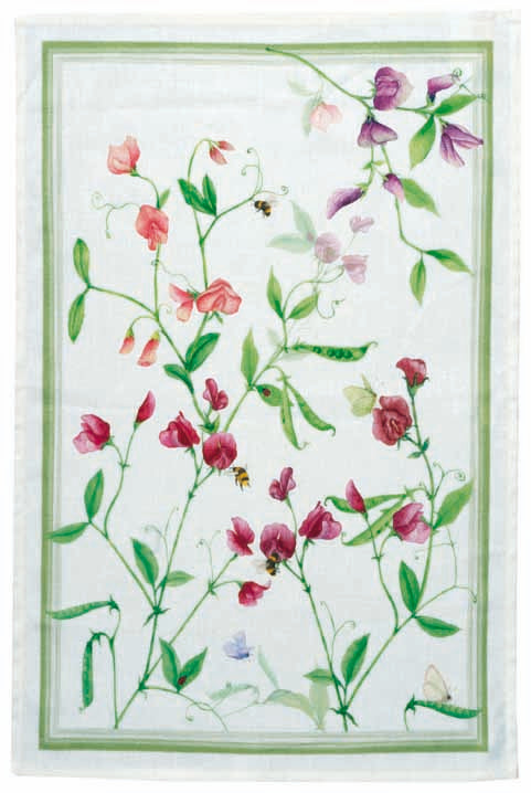 Petits Pois Tea Towel by Tessitura Toscana Telerie