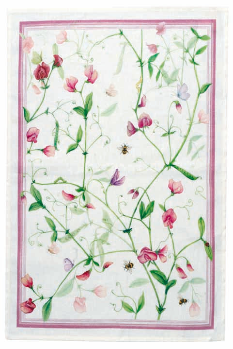 Petits Pois Tea Towel by Tessitura Toscana Telerie