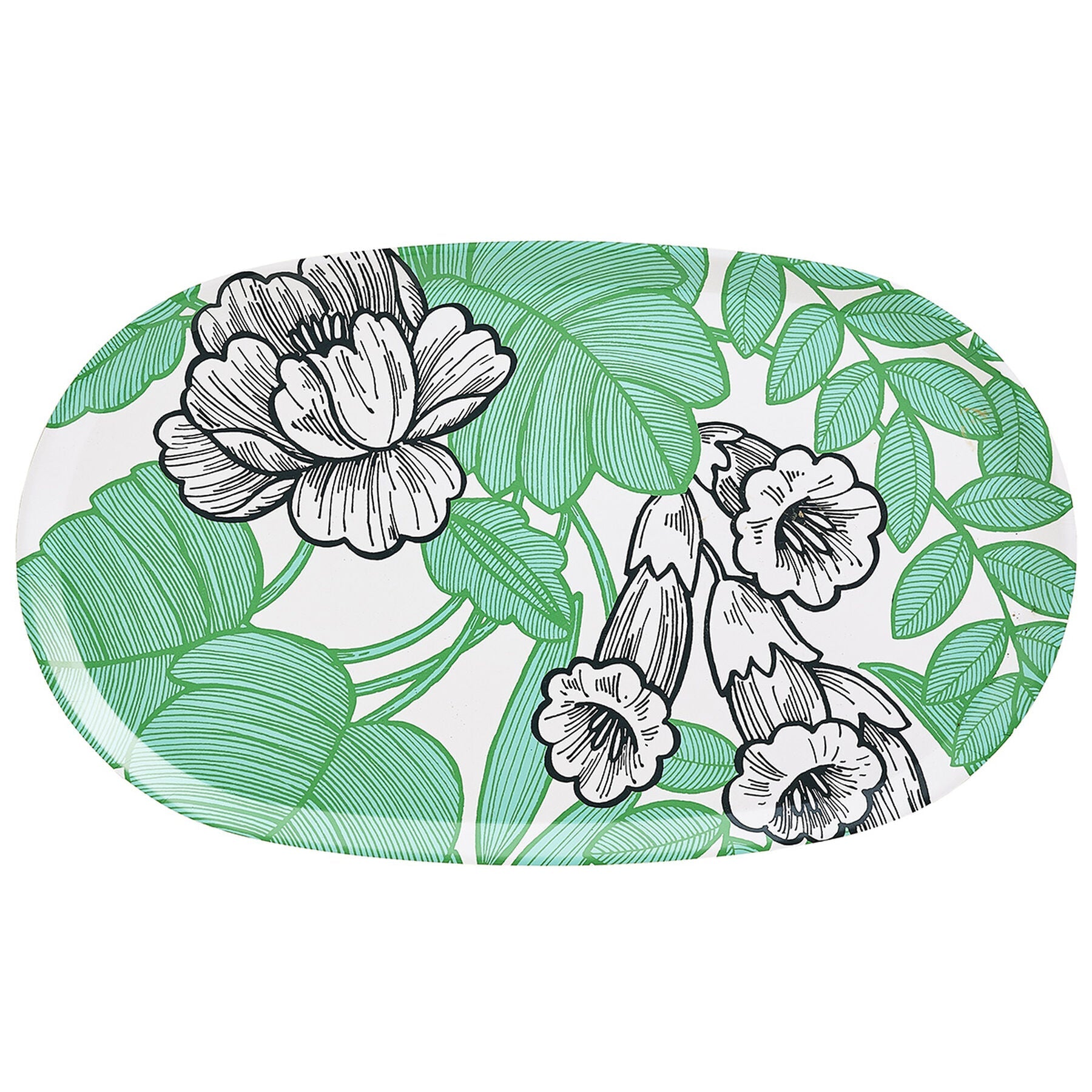 Escapade Tropicale Wood Tray by Le Jacquard Francais