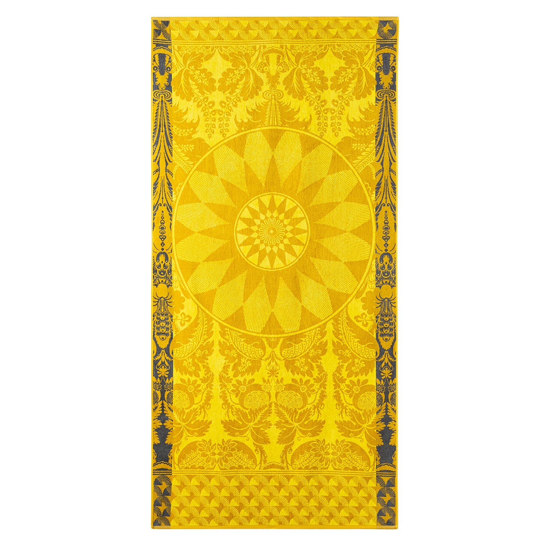 Soleil Yellow Cotton Beach Towels by Le Jacquard Francais