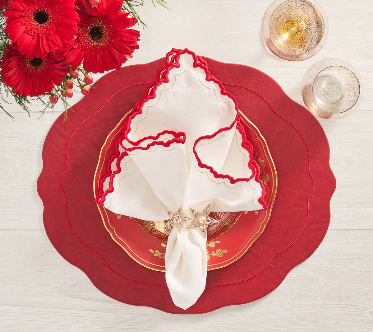 Tailored Placemat in Ruby by Kim Seybert