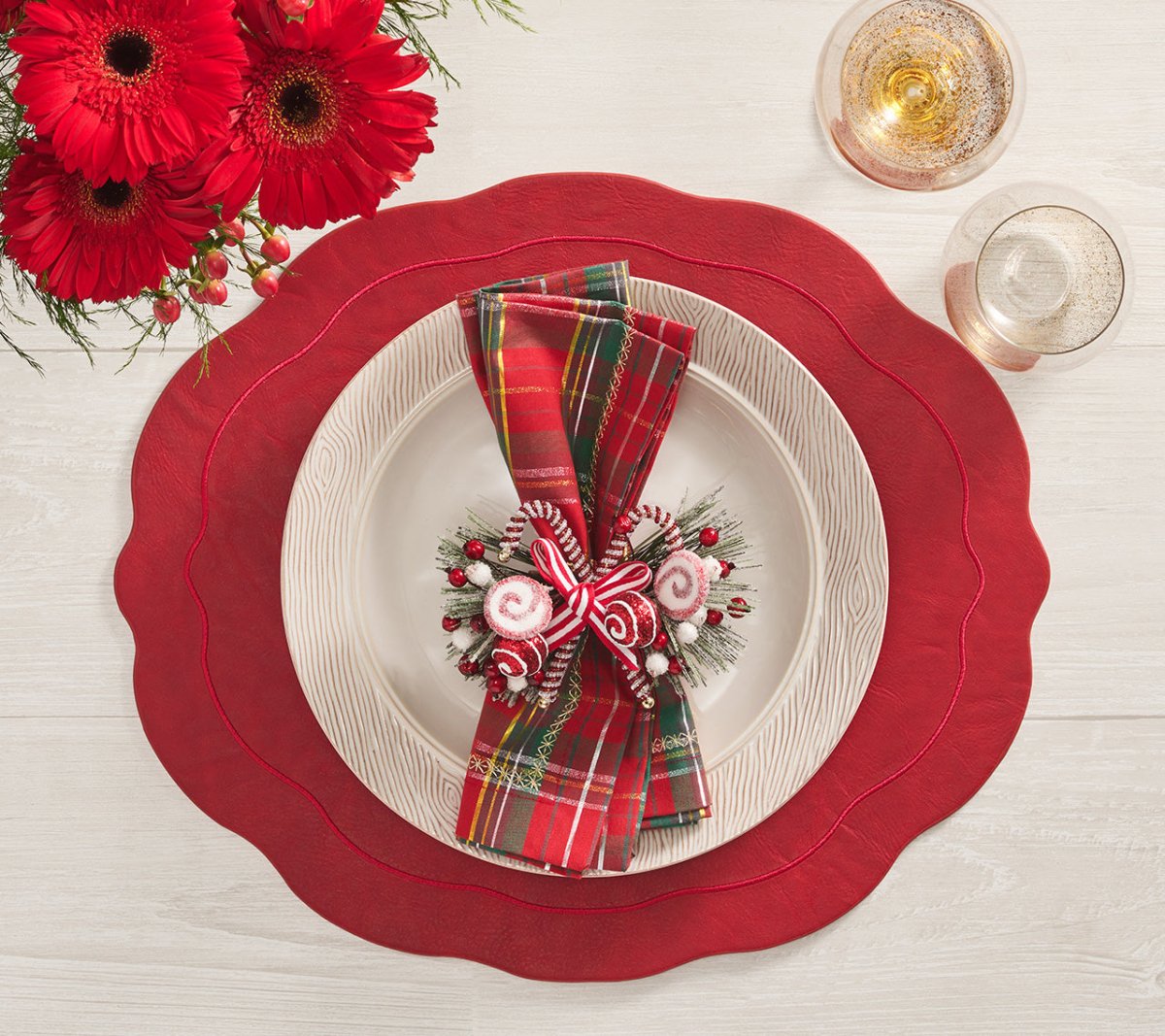 Tailored Placemat in Ruby by Kim Seybert