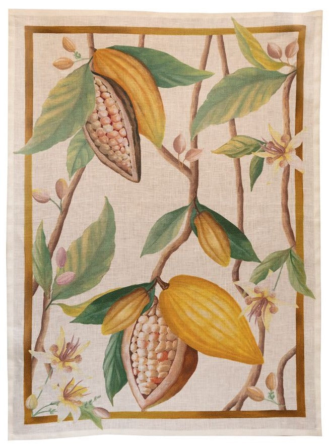 Cocoa Tea Towel by Tessitura Toscana Telerie
