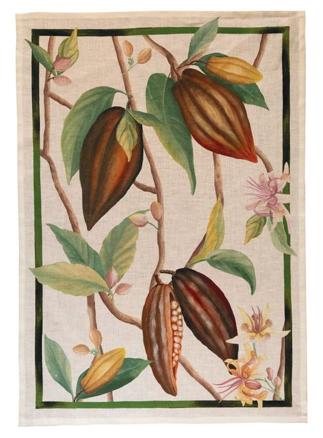 Cocoa Tea Towel by Tessitura Toscana Telerie