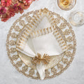 Tiara Charger in Gold & Crystal by Kim Seybert