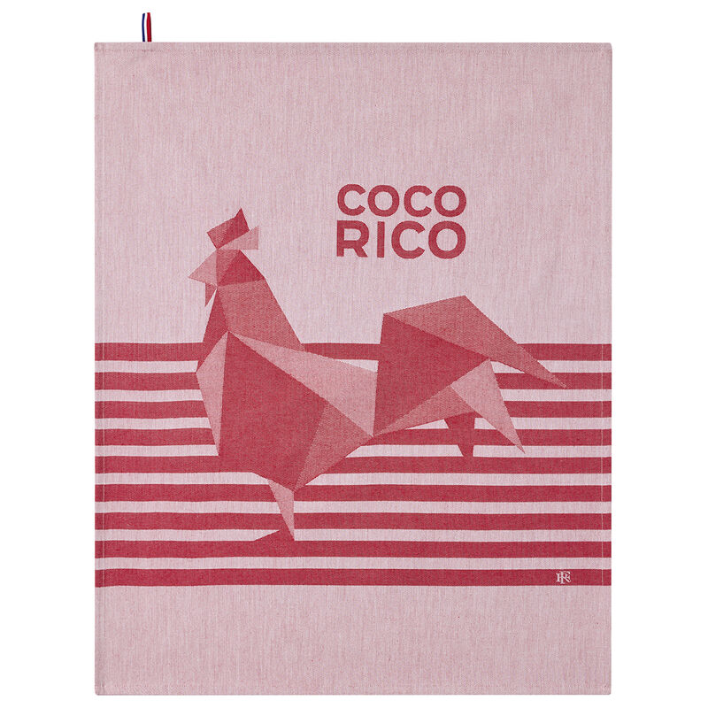 Coco-Rico Cotton Tea Towel by Le Jacquard Francais