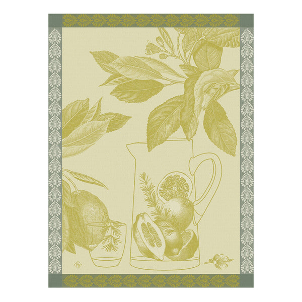 Eaux de Citrons Yellow Cotton Tea Towels