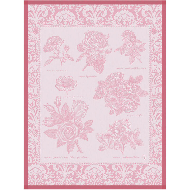 Jardin des roses Cotton Tea Towels by Le Jacquard Francais