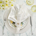 Cosmos Napkin Ring in White & Gold by Kim Seybert