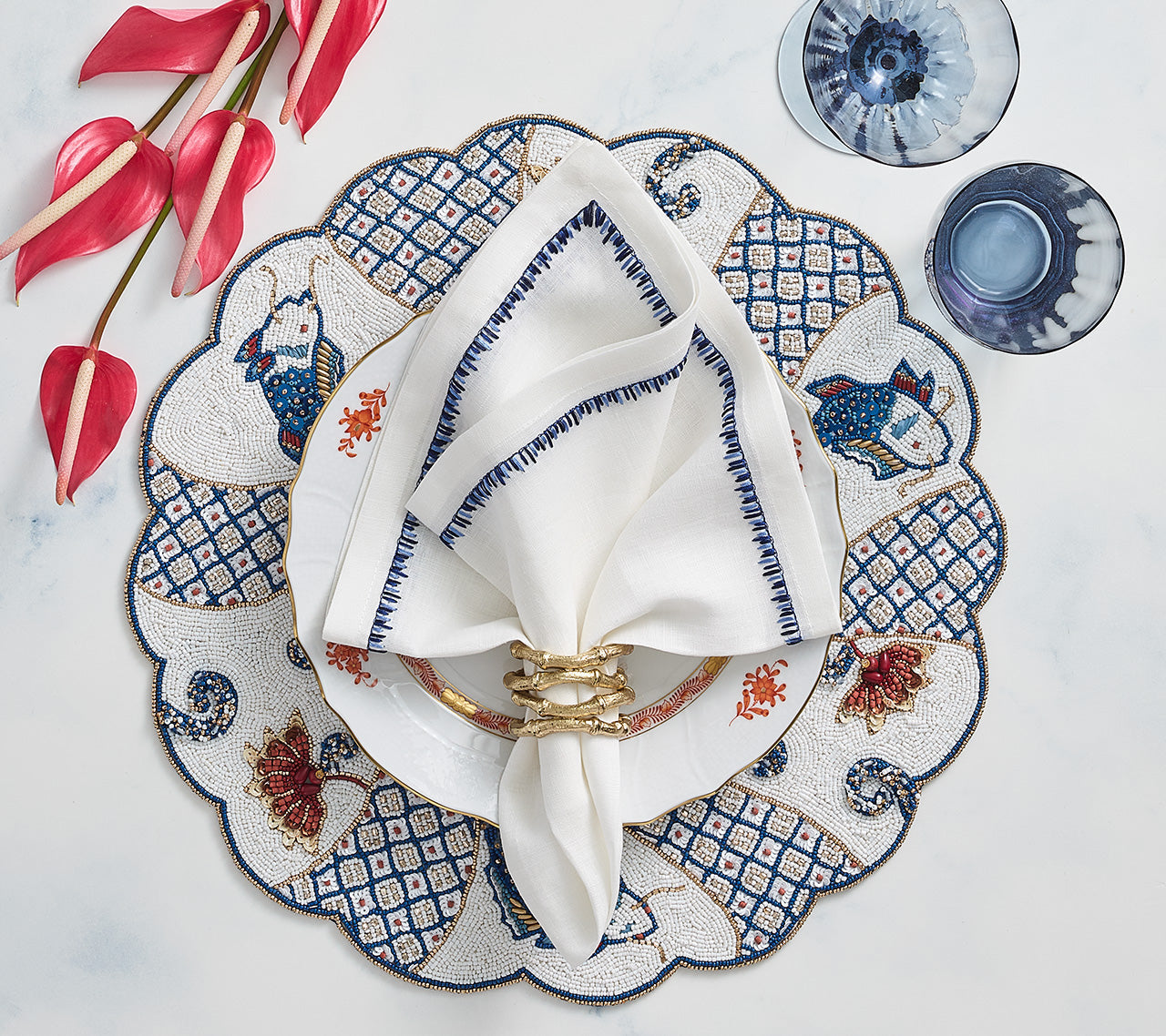 Bamboo Napkin Ring in Gold by Kim Seybert