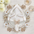 Papillon Napkin Ring in Gold & Crystal by Kim Seybert