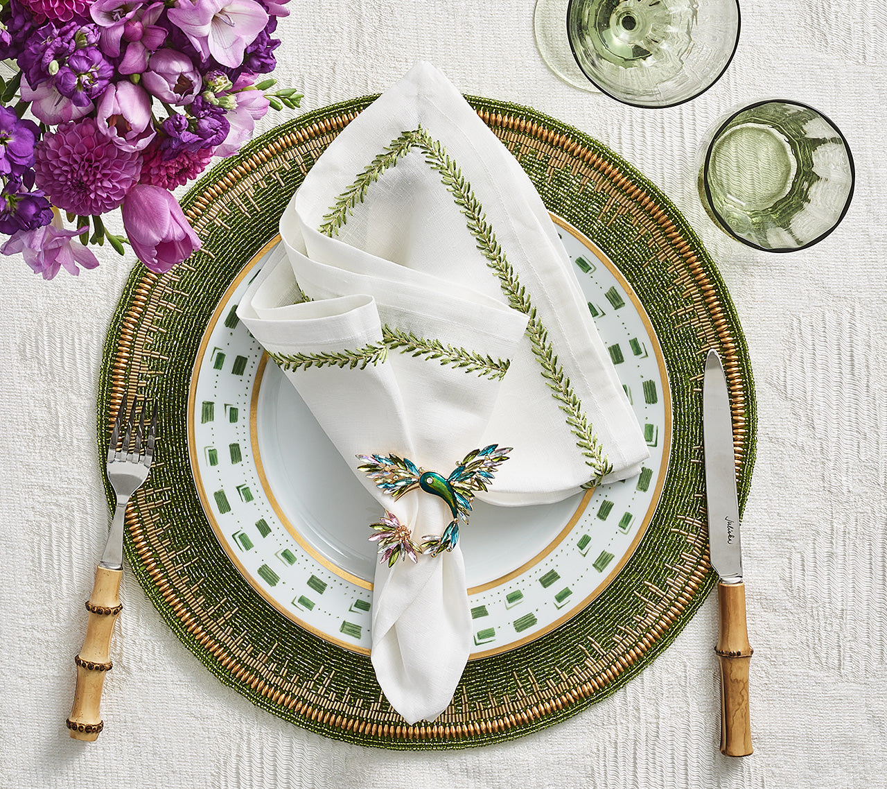 Hummingbird Napkin Ring in Multi by Kim Seybert