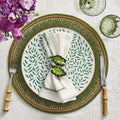 Enamor Placemat in Green & Gold by Kim Seybert