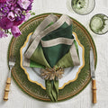 Enamor Placemat in Green & Gold by Kim Seybert
